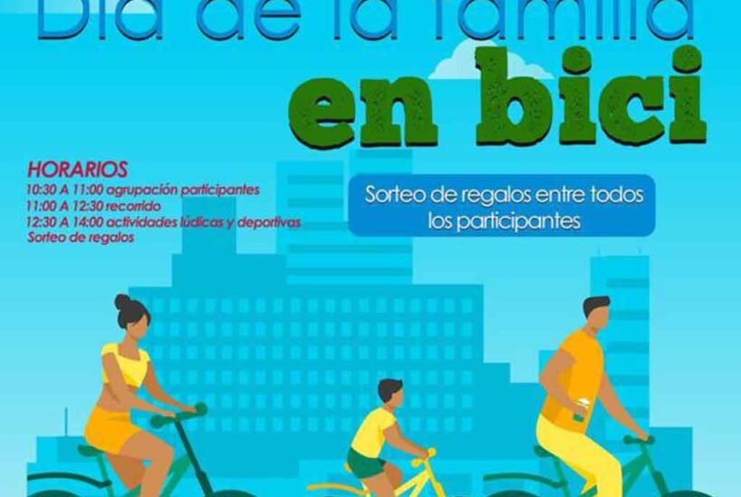 Cartel del Día de la Familia en bici