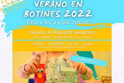 Cartel para anunciar los talleres infantiles de verano en Casa Botines