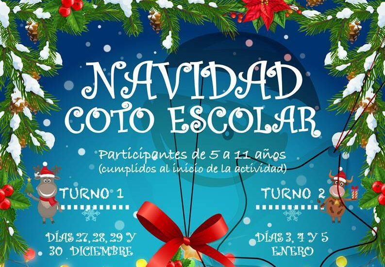 Cartel de Navidad en el Coto Escolar