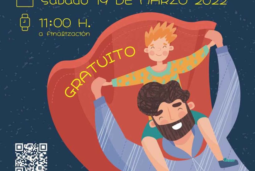 Cartel del taller de manualidades del Día del Padre