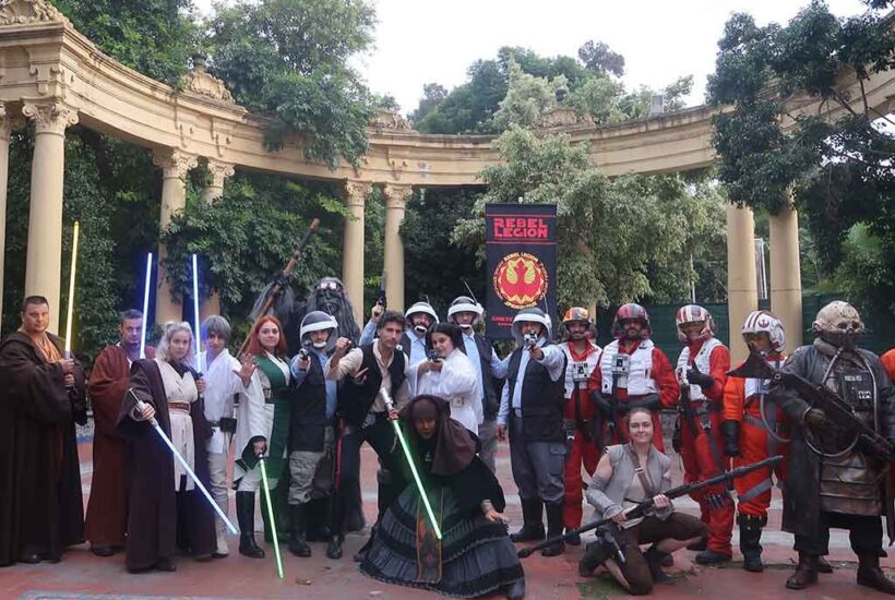 Fans de Star Wars ataviados como personajes de la película
