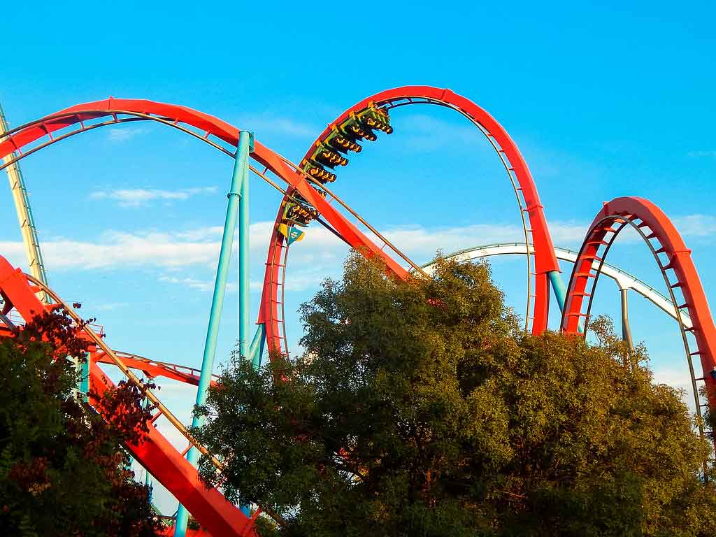 Montaña rusa en Port Aventura Park