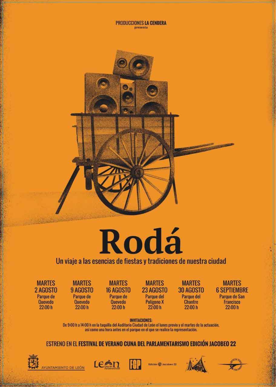 Un carro tradicional cargado con altavoces es el cartel del espectáculo Rodá.