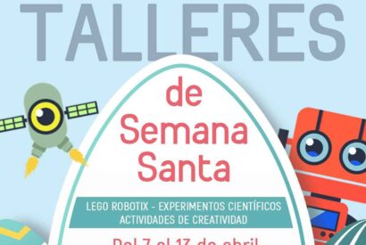 Cartel de los talleres de Semana Santa de Abacus Innova